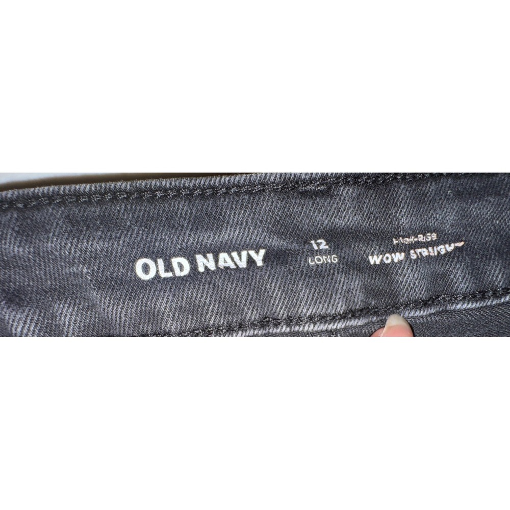 Old Navy Womens 12 High Rise Wow Straight Jeans Denim Everyday Casual Fall - Picture 3 of 8